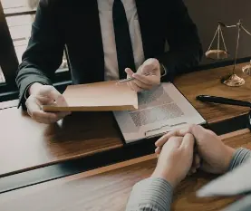 Ilustração de atendimento e orientação jurídica