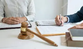 Ilustração de atendimento e orientação jurídica